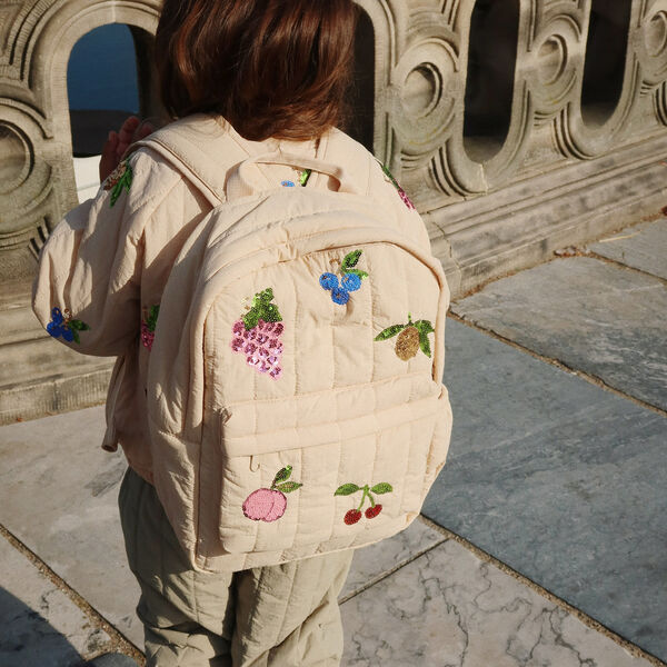 Juno Quilted Sequin Backpack Midi, frappé, Konges Sløjd