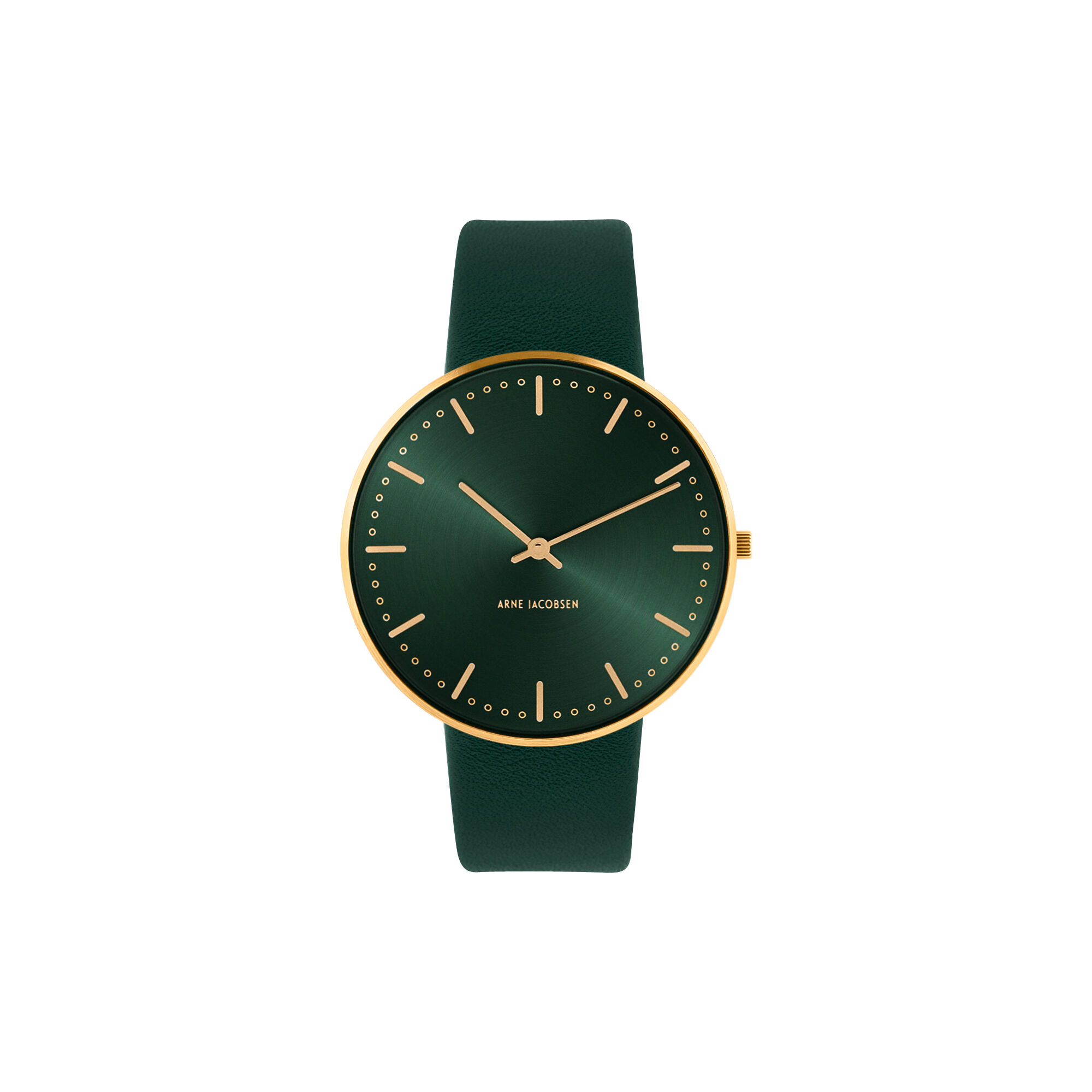 City Hall Wrist Watch green gold green