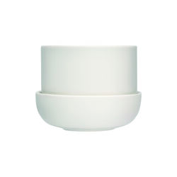Nappula Flowerpot with Saucer small, white, Iittala