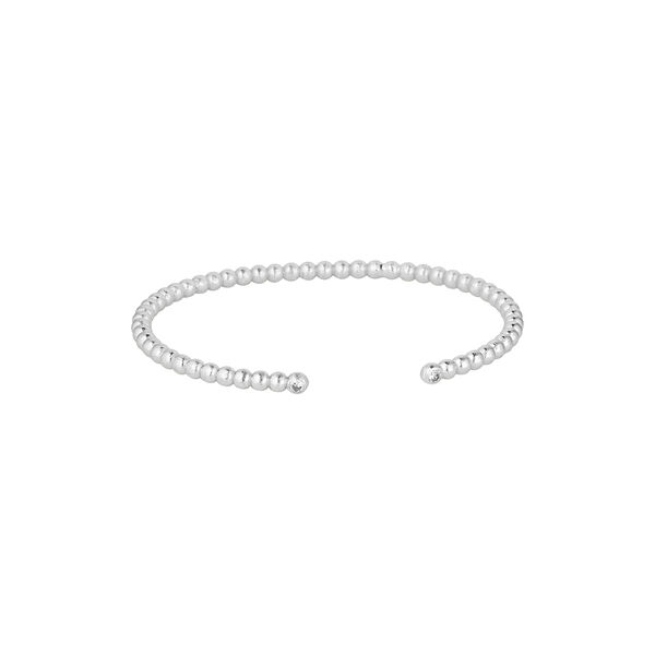Bangle with Zircons, silver, Pure by Nat