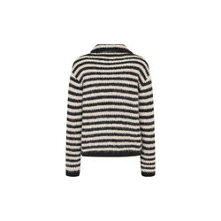 Packermd rollneck, black beige stripe, Modström