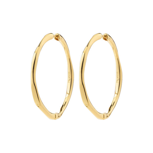 PRESENCE hoop earrings, gold plated, Pilgrim
