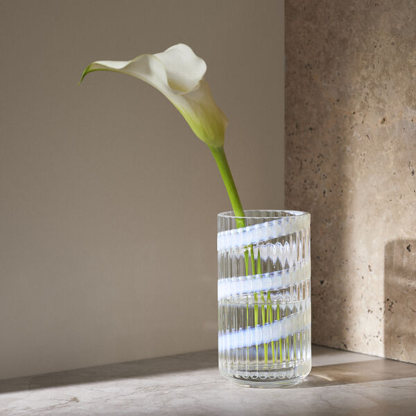 Lyngby Vase, swirl white, Lyngby Porcel&aelig;n