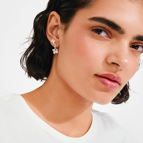 AJANI earrings 2-in-1 set, silver plated, Pilgrim