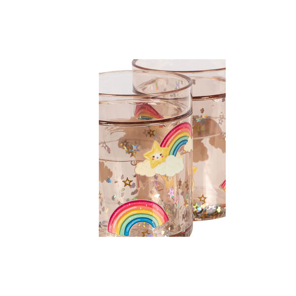 2 Pack Glitter Cups, rainbow, Konges Sl&oslash;jd