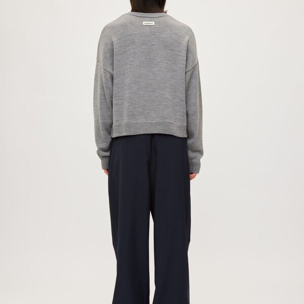 Wool Crew Logo Keep Me, light melange grey, Rethinkit