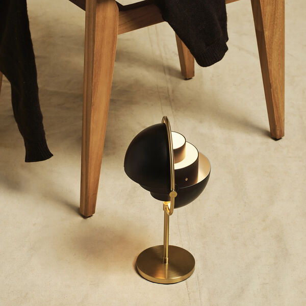 Multi-Lite Portable Lamp, black semi matt/brass, GUBI