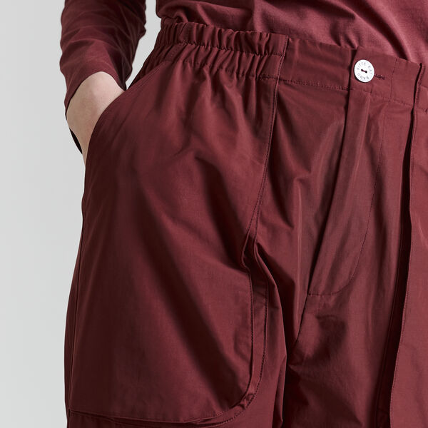 Fukkura poplin Cargo Trousers, maroon, BITTE KAI RAND
