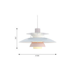 PH 5 Pastels Pendant, oyster grey/blue/rose, Louis Poulsen