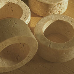Napkin rings 4 pcs, sand, HOEME Copenhagen