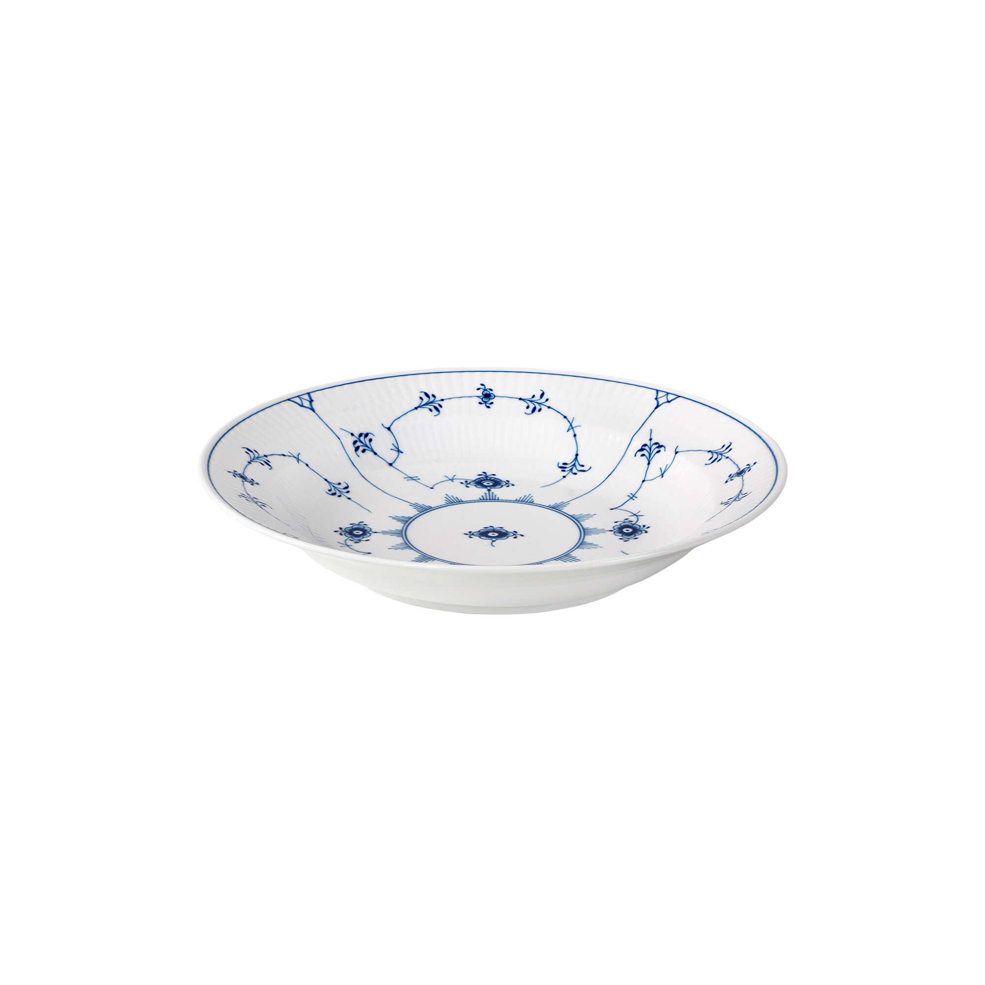   Blue Fluted Plain プレート Blue Fluted Plain Deep Plate Ø 21 cm