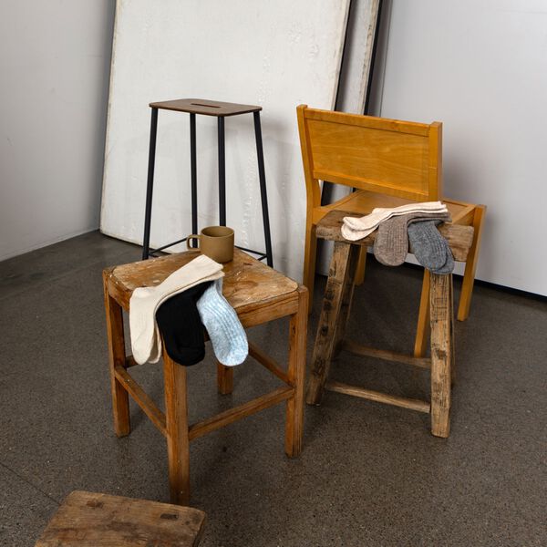 CC Heart COZY wool socks, hazel melange/grey melange/off white melange, Coster Copenhagen