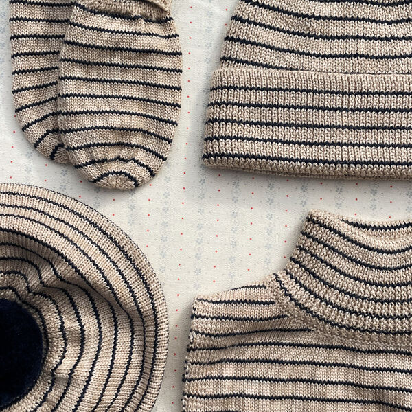 Louli Beret, stripe bluie, Konges Sløjd