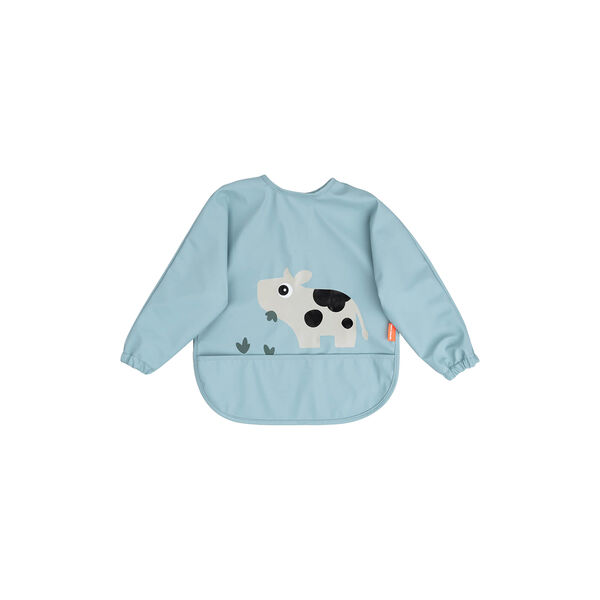 Tiny Farm Sleeved Pocket Bib, blue, Done by Deer