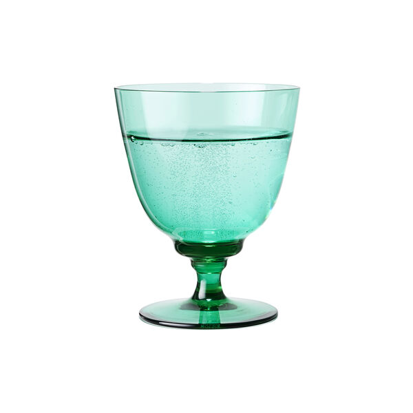 Flow Glass on Foot, emerald green Flow Glass on Foot, emerald green, Holmegaard