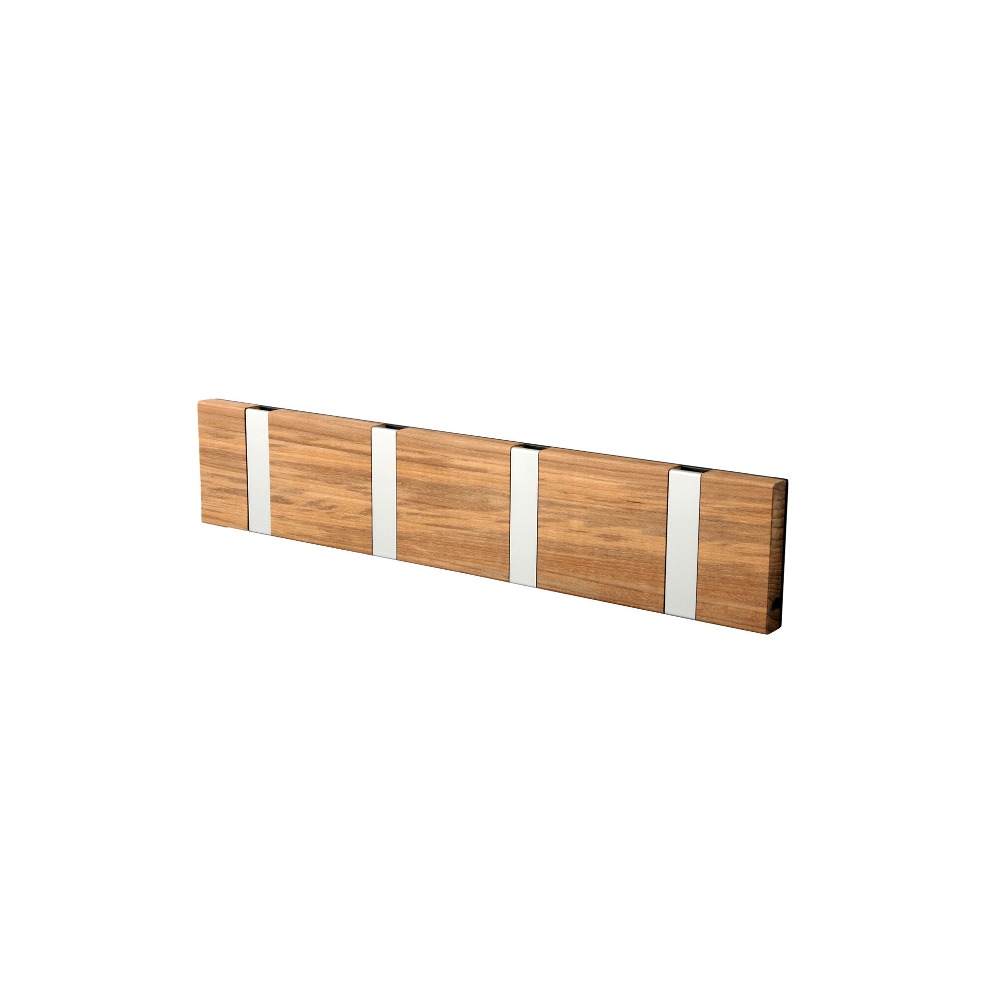 KNAX Horizontal 4 Coat Rack teak grey