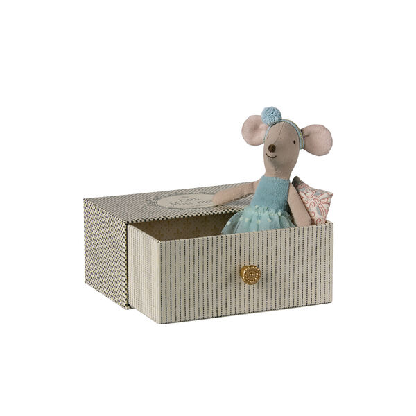 Little Sister Dance Mouse in Daybed, blue Little Sister Dance Mouse in Daybed, blue, Maileg