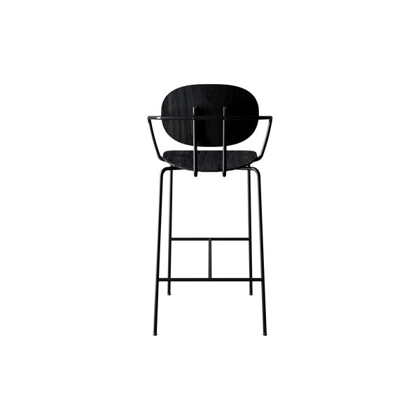 PIET HEIN Bar Chair with Arms, black lacquered oak PIET HEIN Bar Chair with Arms, black lacquered oak, Sibast Furniture
