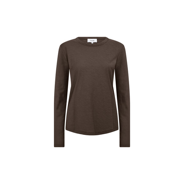 LR-ANY 3 LS T-shirt, coffee LR-ANY 3 LS T-shirt, coffee, Leveté Room