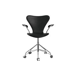 Series 7&trade; 3217 Front Upholstered Office Chair, Grace Black, Fritz Hansen