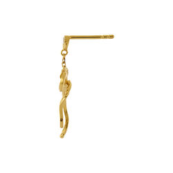 Dangling Flow Bow Earring Single, gold, Stine A Jewelry