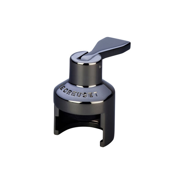 Crown Champagne Stopper, silver/black Crown Champagne Stopper, silver/black, Le Creuset