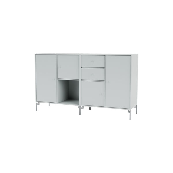COUPLE Sideboard with Chrome Legs, 156 oyster, Montana Furniture