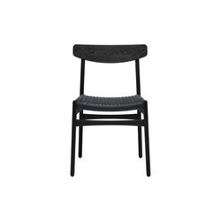 CH23 Dining Chair, black lacquered oak/black, Carl Hansen & S&oslash;n