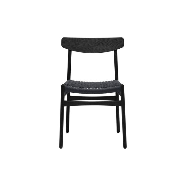 CH23 Dining Chair, black lacquered oak/black, Carl Hansen & S&oslash;n
