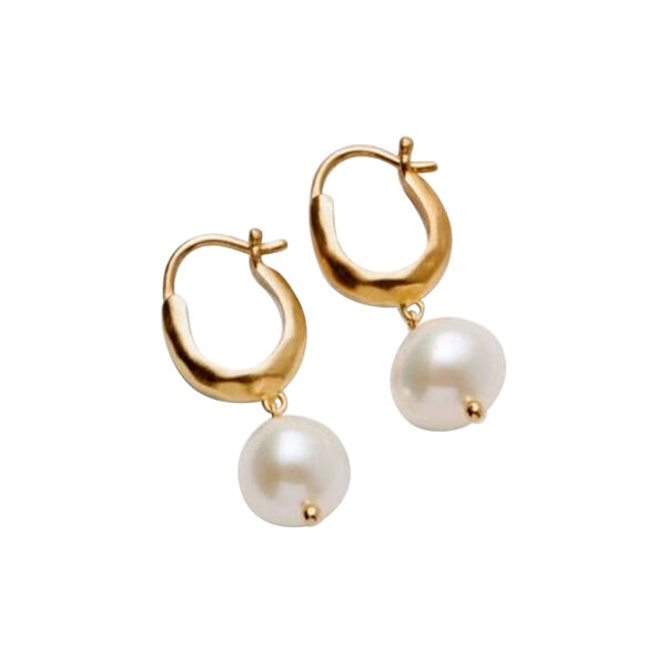 Pearl&nbsp;Blossom&nbsp;Earrings, gold plated, Pernille Corydon Jewellery