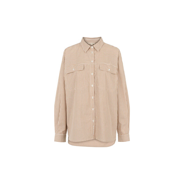 ESHella Shirt GOTS, brown stripe ESHella Shirt GOTS, brown stripe, esmé studios