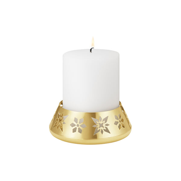 2024 Candle holder for pillar candles, gold, Georg Jensen