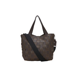 Braided Cross-Body Shopper, chocolate brown, Ilse Jacobsen Hornb&aelig;k