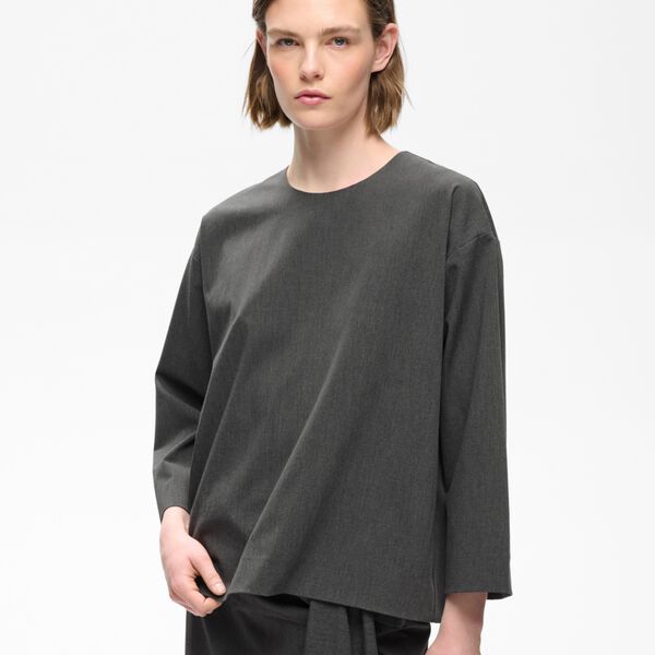 CleohIW Top, dark grey melange, InWear