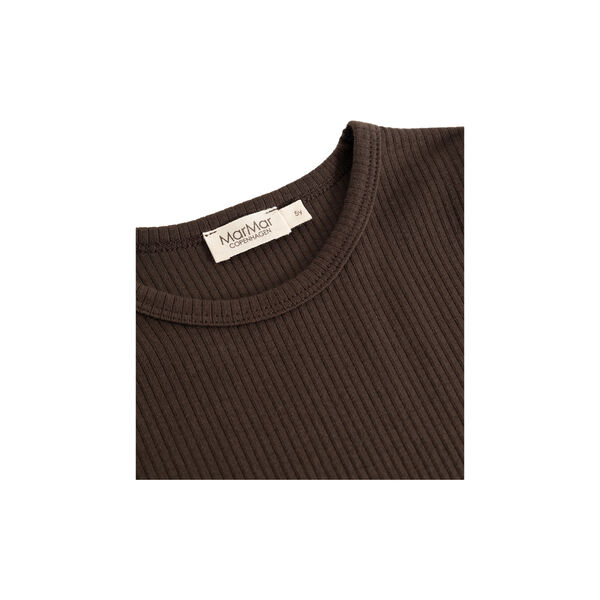 Plain Tee LS T-shirt, dark roast, MarMar Copenhagen