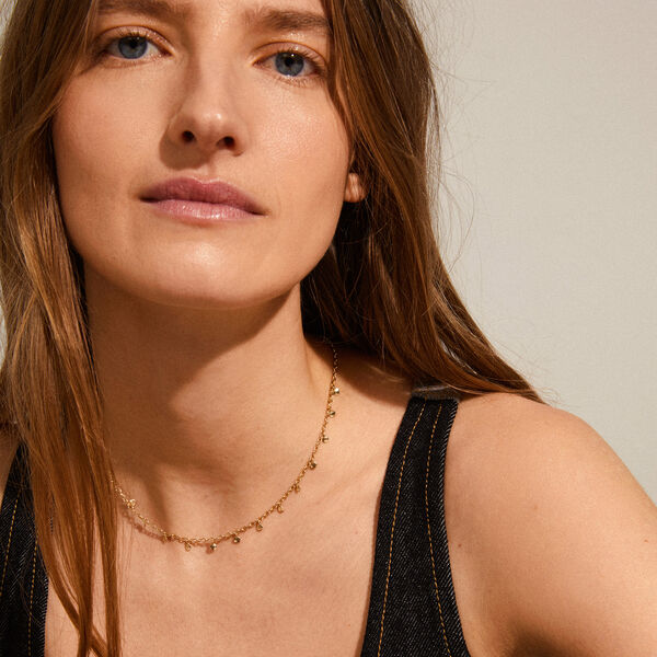 PANNA Coin Necklace, gold plated, Pilgrim