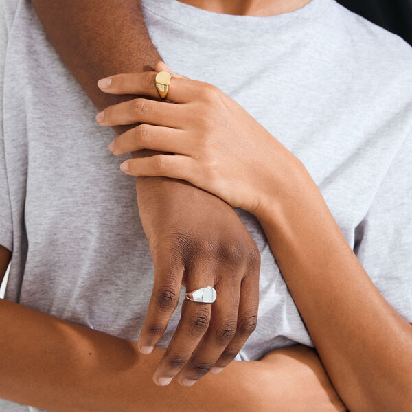 PRESENCE ring, gold plated, Pilgrim