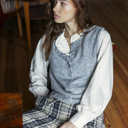 IRLOVEY Waistcoat, medium grey melange, Atelier Rêve