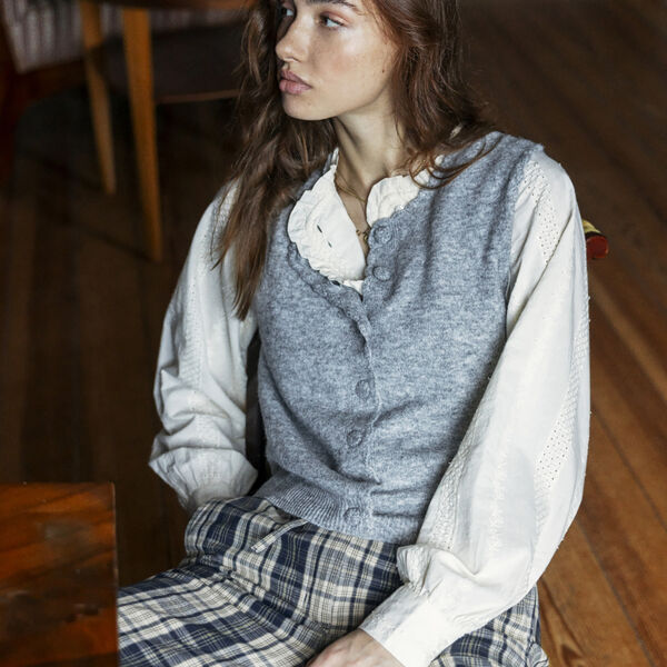 IRLOVEY Waistcoat, medium grey melange IRLOVEY Waistcoat, medium grey melange, Atelier Rêve