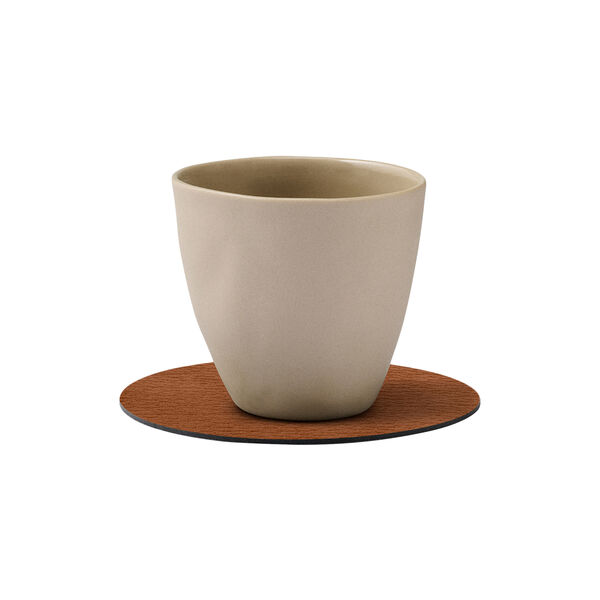 Bull glass mat Circle, cognac, LIND DNA