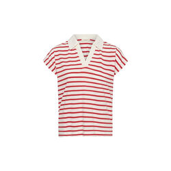 PfiaIW Polo Tshirt, red slim stripe, InWear