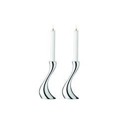 Cobra Candlestick medium, 2 pcs, Georg Jensen