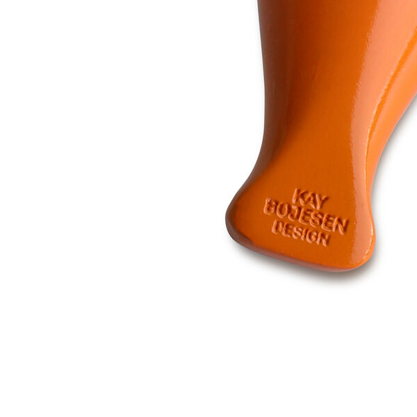 Bird Keychain with Natural Leather, orange, Kay Bojesen Denmark