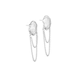 Esther chain earrings, silver plated, Pure by Nat