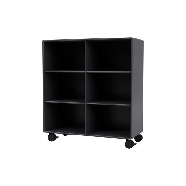 Montana 1113 Shelf with Wheels, 04 anthracite/black, Montana Furniture