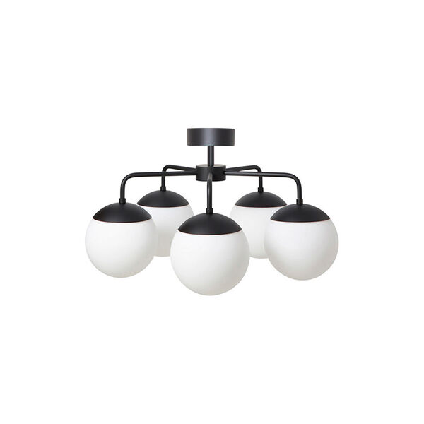 Lord 5 Chandelier, black/opal, Rubn