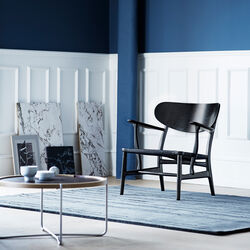 CH22 Lounge Chair, black lacquered oak/black, Carl Hansen & S&oslash;n