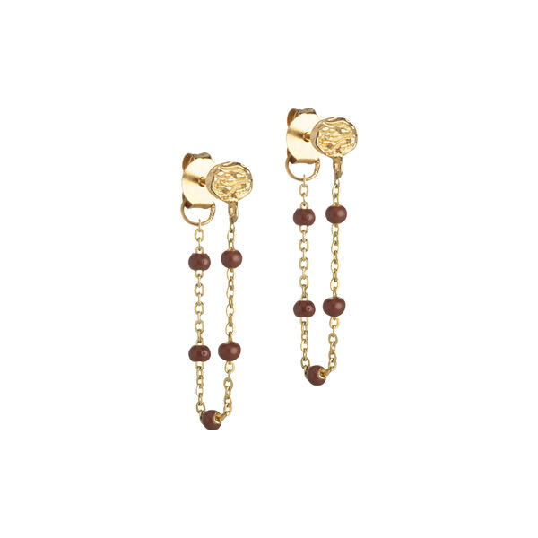 Lola Earring, gold/copper, ENAMEL Copenhagen