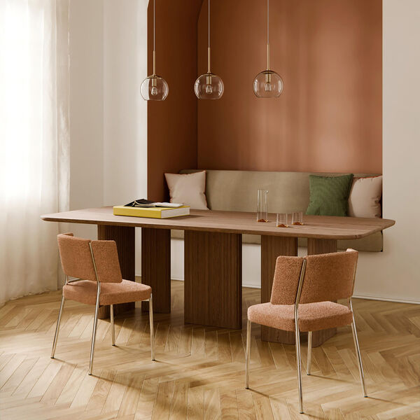 Jolka Dining Table, dark wood, Westwing Collection