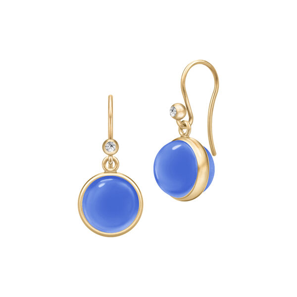 Prime Earrings, gold/royal blue, Julie Sandlau
